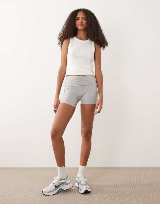 Cotton On ultra soft roll over short in light grey marle, 2 of 5