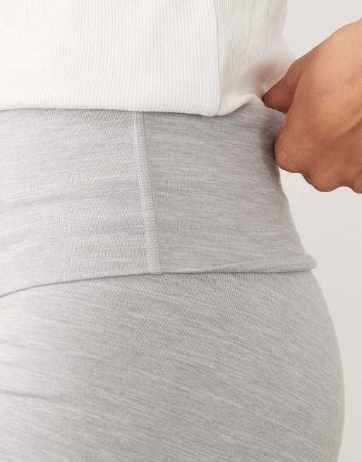 Cotton On ultra soft roll over short in light grey marle, 4 of 5