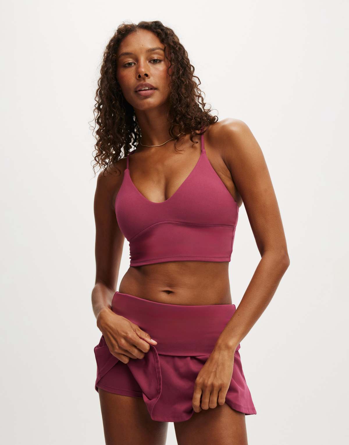 Cotton  On Ultra soft roll over skirt in red