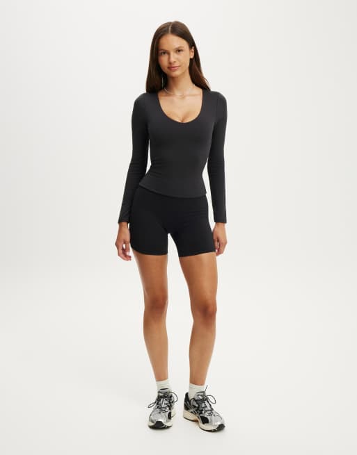 Cotton On Ultra soft scoop neck long sleeve in black, 2 of 4