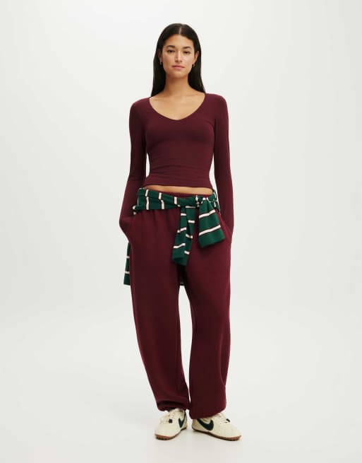 Cotton On Ultra soft scoop neck long sleeve in gingerberry, 3 of 4