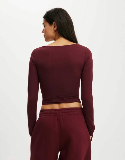 Cotton On Ultra soft scoop neck long sleeve in gingerberry, 4 of 4
