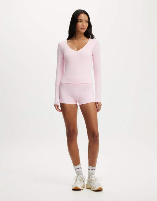 Cotton On Ultra soft scoop neck long sleeve in pink, 2 of 4