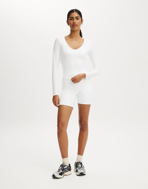 Cotton On Ultra soft scoop neck long sleeve in white, 2 of 4