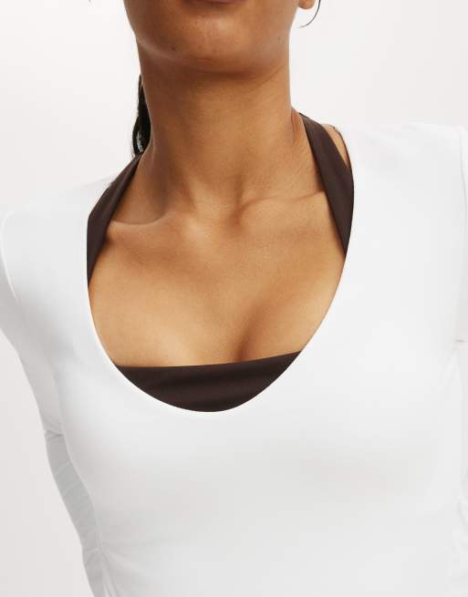 Cotton On Ultra soft scoop neck long sleeve in white, 3 of 4