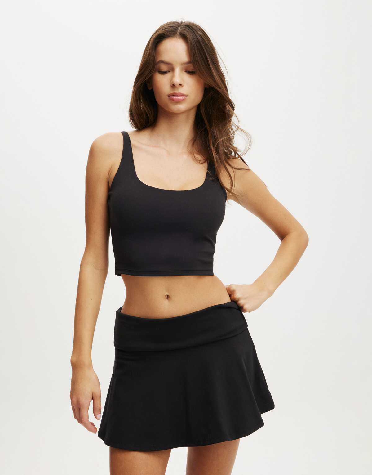 Cotton  On Ultra soft scoop tank in black