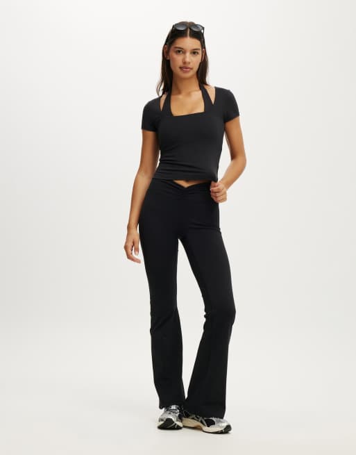 Cotton On Ultra soft square neck fitted tshirt in black, 3 of 4