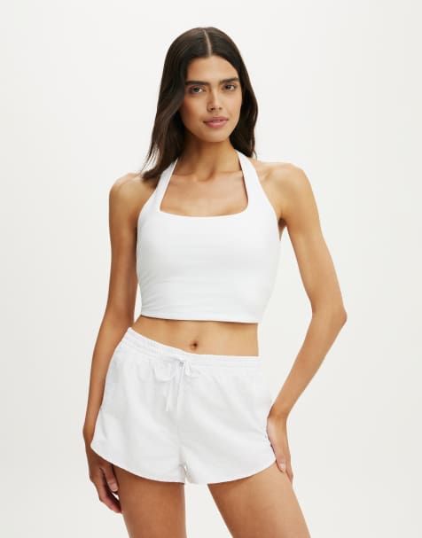 Cotton On Ultra soft t-bar tank in white - view 1