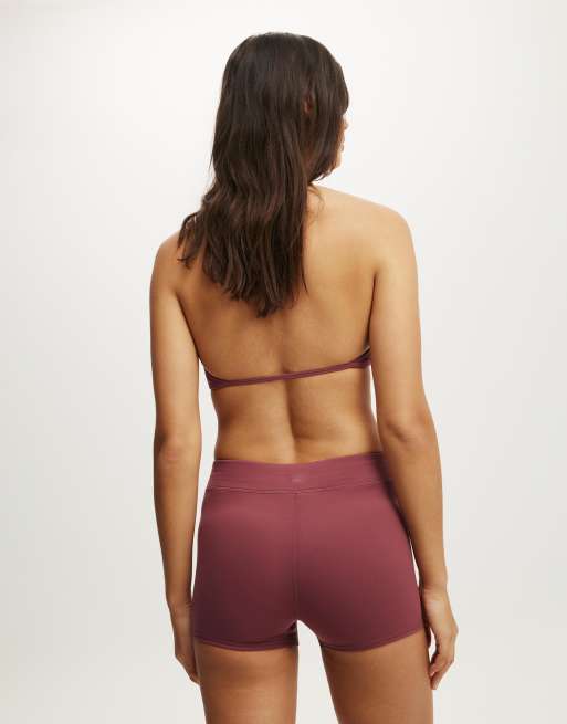Cotton On Ultra soft tie front micro short in pink, 4 of 4