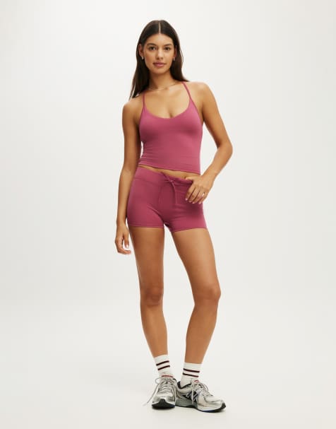 Cotton On Ultra soft tie front micro short in raspberry aura - view 1
