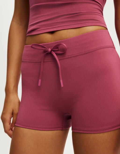 Cotton On Ultra soft tie front micro short in raspberry aura, 2 of 4