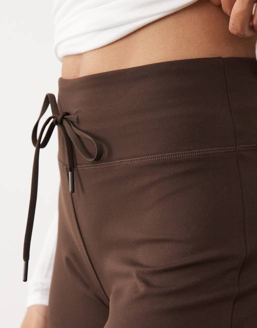 Cotton On ultra soft tie front wide leg pant in brown, 5 of 5