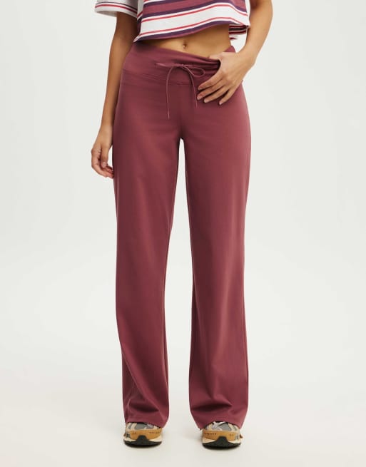 Cotton On Ultra soft tie front wide leg pant in pink, 3 of 4