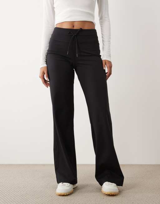 Cotton On ultra-soft tie front wide leg pants in black, 2 of 5