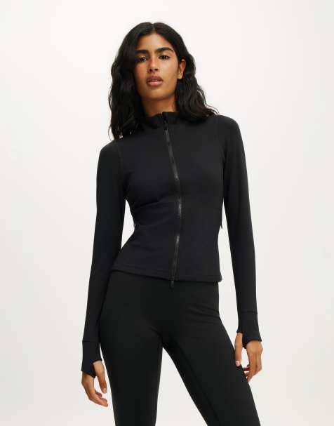 Cotton On Ultra soft zip through jacket in black - view 1