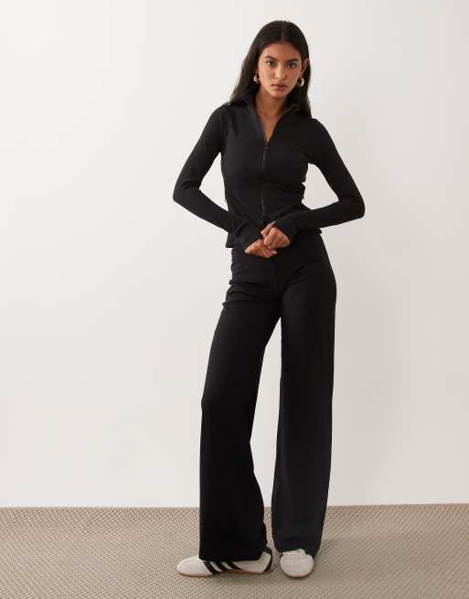 Cotton On ultra soft zip through jacket in black, 2 of 4