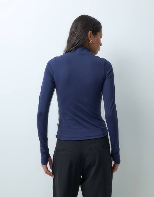 Cotton On ultra soft zip through jacket in navy, 5 of 5