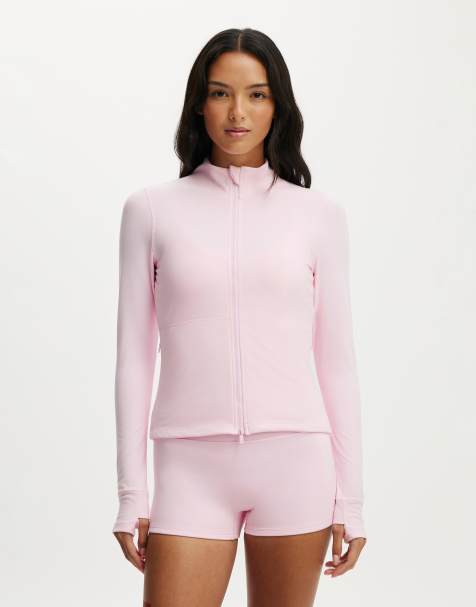 Cotton On Ultra soft zip through jacket in pink - view 1