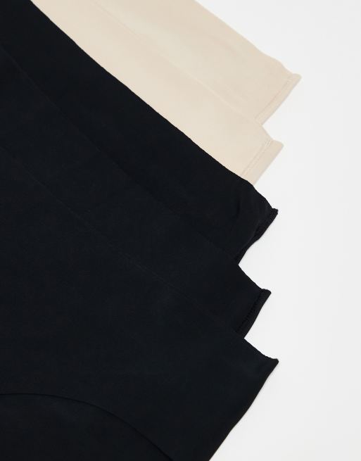 Cotton On – Unsichtbare Bikinihose in Schwarz und Frappé-Beige im 5er-Pack , 3 von 4