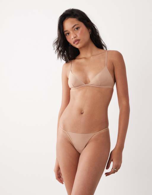 Cotton On – „Unsichtbares“ knappes Bustier in Ahornzucker, 2 von 4