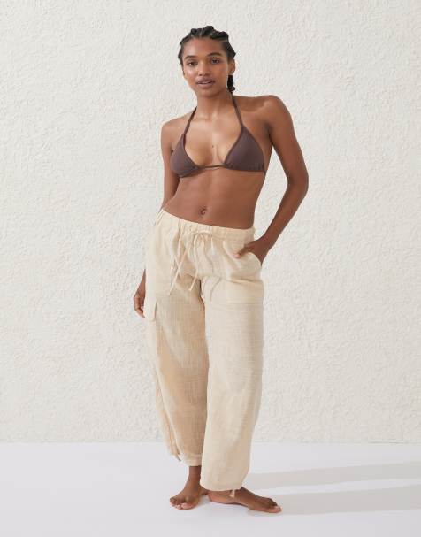Cotton  On Utility beach pant in beige - view 1
