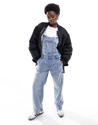 Shop Cotton:On Cotton On utility denim dungarees in retro blue Online – Trendy & Affordable Fashion