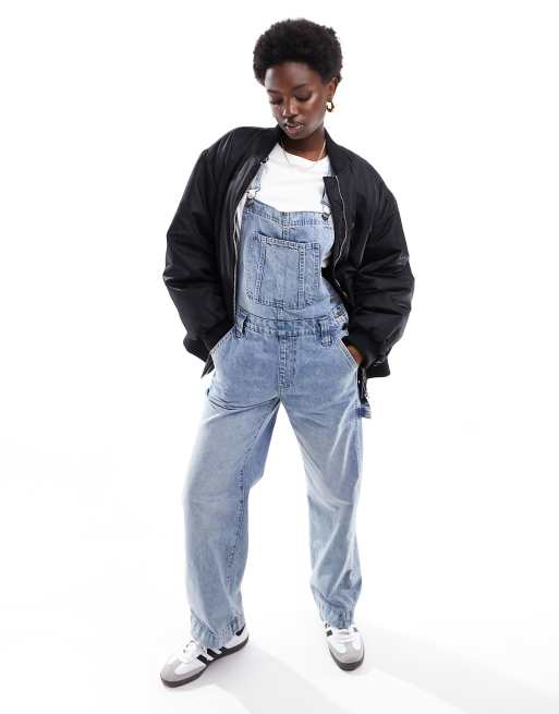 Cotton On utility denim overalls in retro blue