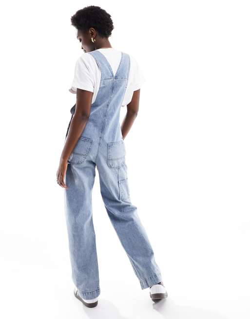 Cotton On utility denim overalls in retro blue