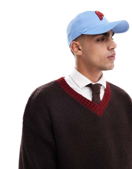 Cotton On v neck knit in brown and red