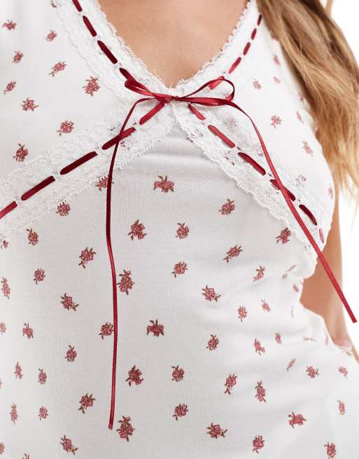 トップス ANDMARY Cotton ribbon tank ivory Cotton ribbon tank andmary ivory