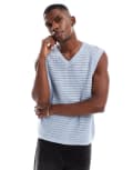 [Cotton:On] Cotton On v neck thin knit vest in light blue M Light blue