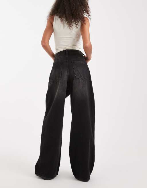 Cotton On - Vasket sorte superposede boyfriend-jeans i Y2K-vask, 2 af 5
