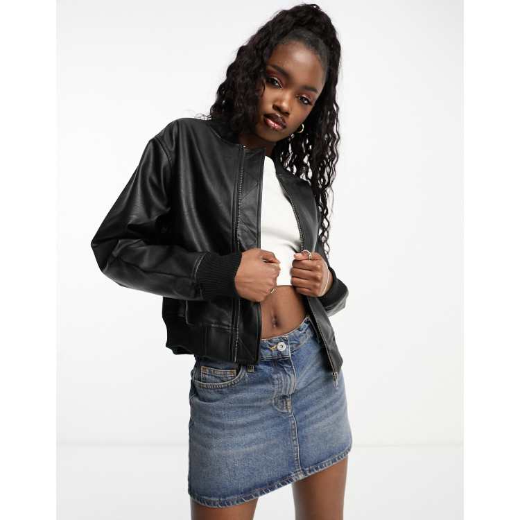 Faux leather outlet skirt cotton on