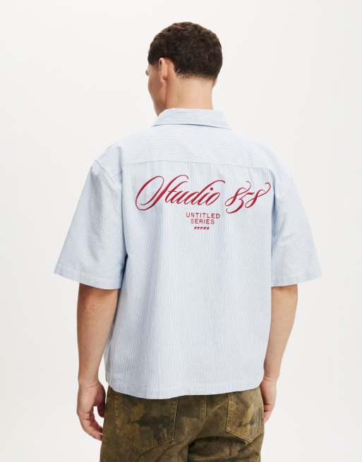 Cotton On - Ventura - Chemise rayée à manches courtes - Bleu, 4 de 4