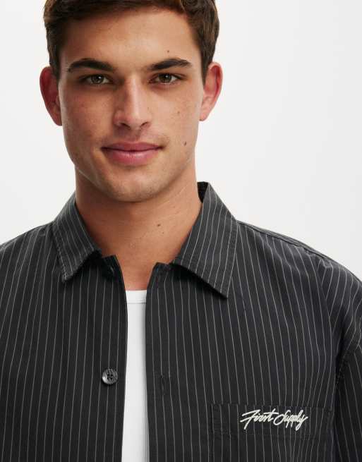 Cotton On Ventura short sleeve shirt in black, 2 of 4