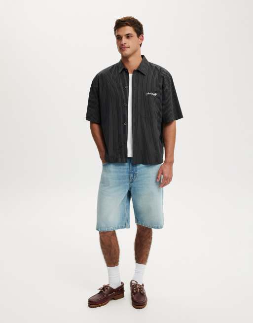 Cotton On Ventura short sleeve shirt in black, 4 of 4