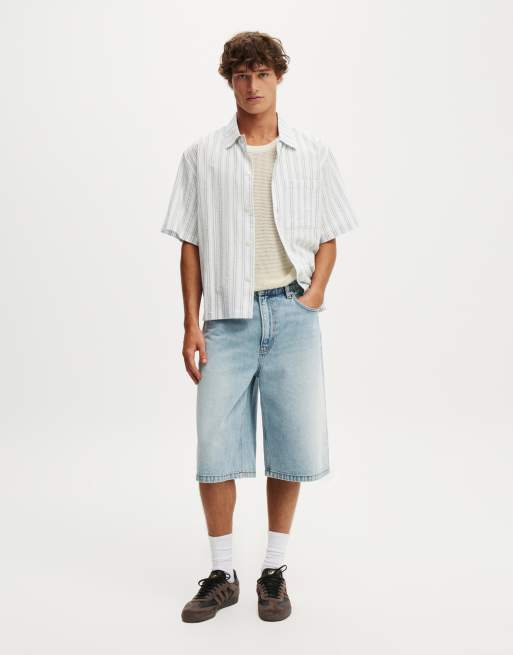 Cotton On Ventura short sleeve shirt in blue - MBLUE