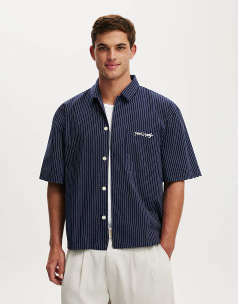 Cotton On Ventura short sleeve shirt in blue