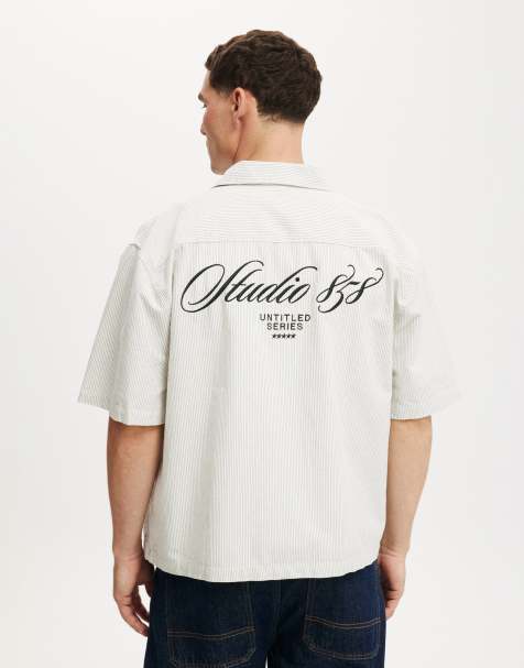 Cotton On Ventura short sleeve shirt in white