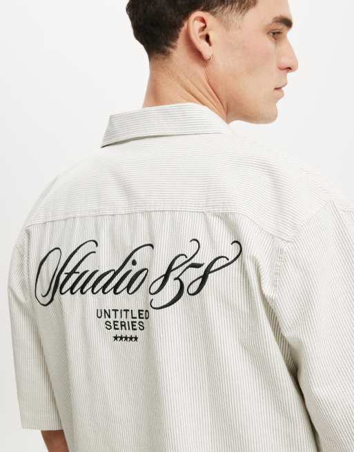 Cotton On Ventura short sleeve shirt in white, 3 of 4