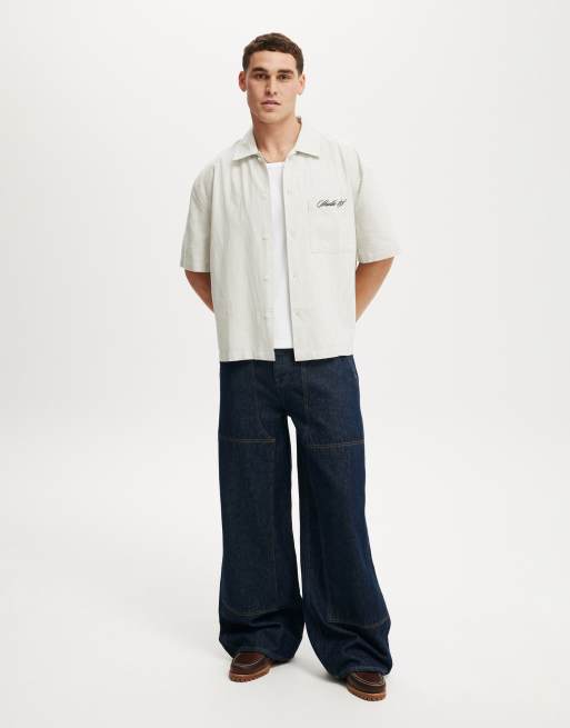 Cotton On Ventura short sleeve shirt in white, 4 of 4