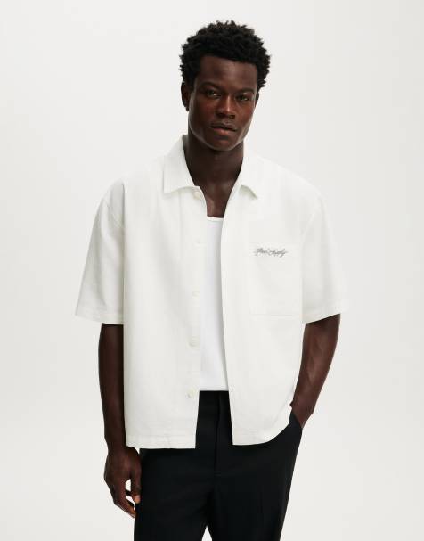 Cotton On Ventura short sleeve shirt in white - view 1