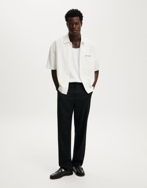 Cotton On Ventura short sleeve shirt in white, 2 of 4