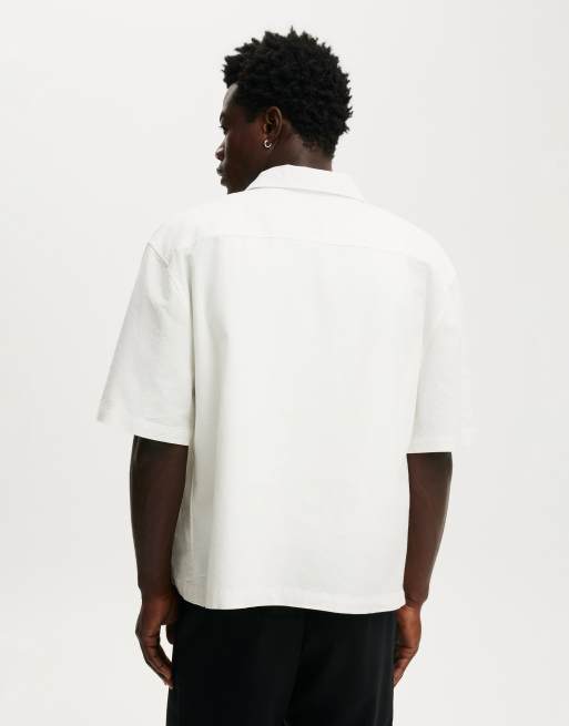 Cotton On Ventura short sleeve shirt in white, 4 of 4