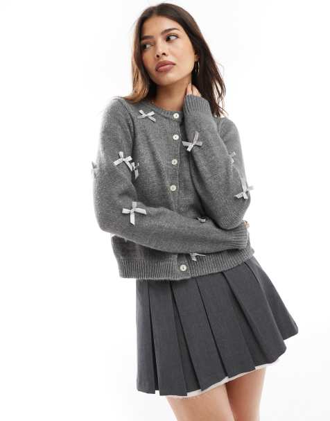 Cotton On - Vest met ronde hals en strikdetails in grafiet - view 1