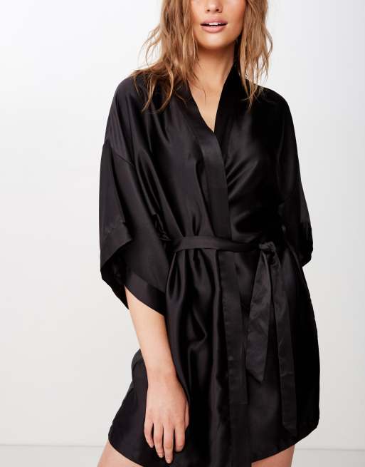 Vestaglia raso nera online