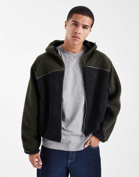 Cotton On - Veste sans manches duveteuse à capuche - Kaki - view 1