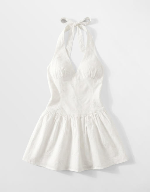 Cotton On - Vestido corto blanco con cuello halter Kaity, 5 de 8