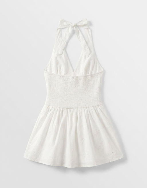 Cotton On - Vestido corto blanco con cuello halter Kaity, 6 de 8