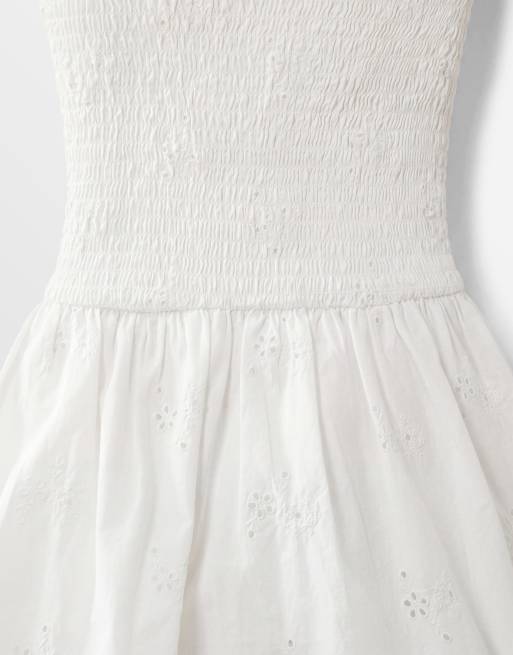 Cotton On - Vestido corto blanco con cuello halter Kaity, 7 de 8